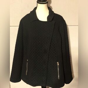 Isaac Mizrahi 1X ladies quilted moto jacket QVC EXCELLENT CONDITION